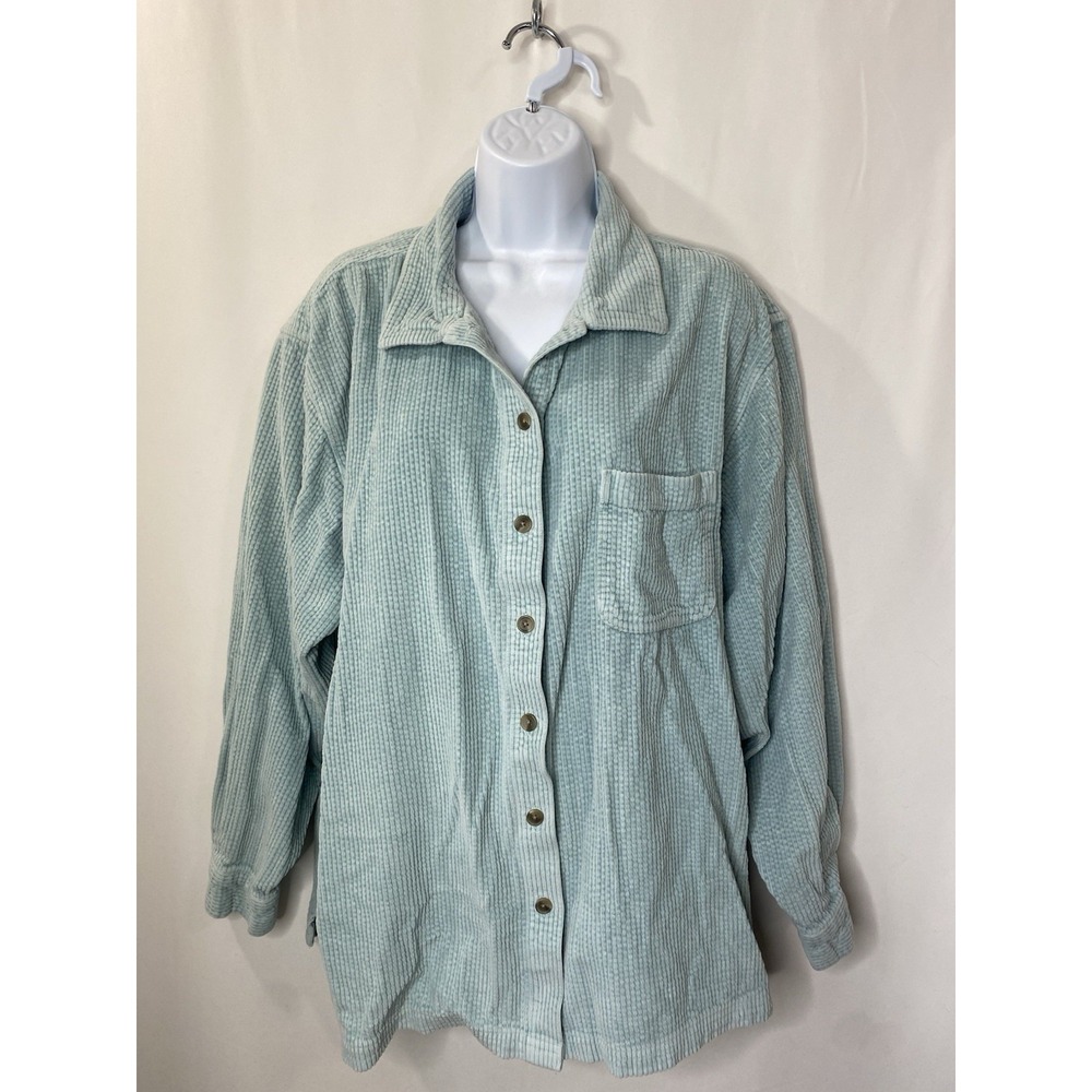LL Bean Corduroy Shirt Shacket Womens 3XL Button Up Outdoors Fall 100% Cotton